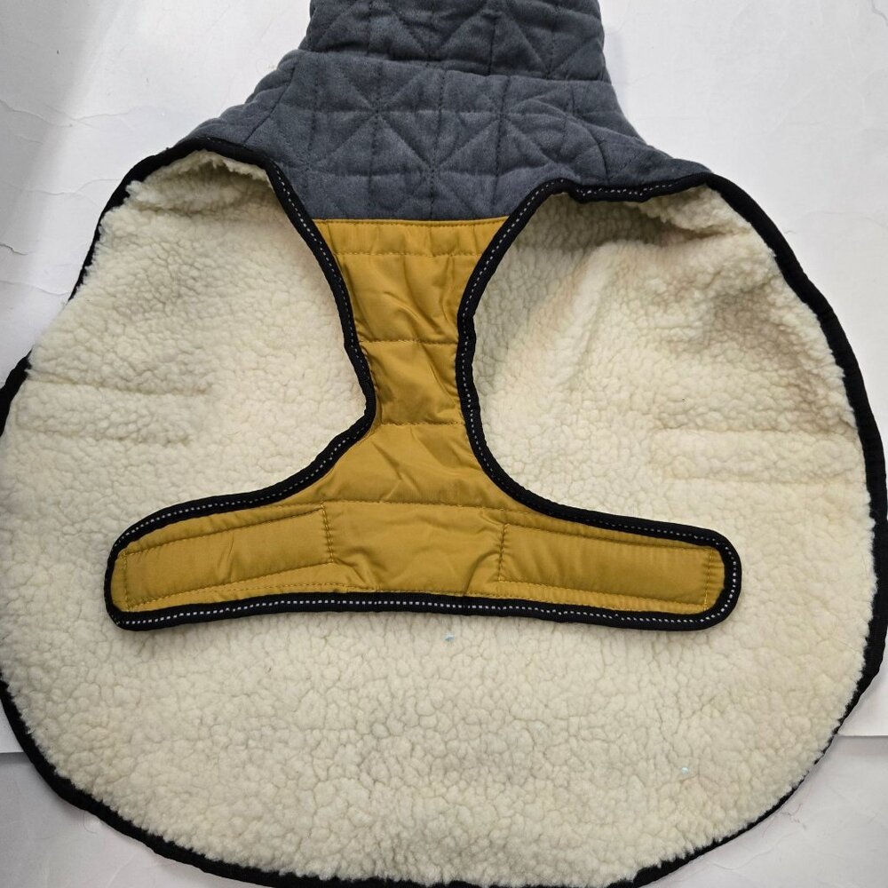 Eddie Bauer Gray and Yellow Quilted Dog Jacket - Picture 7 of 10